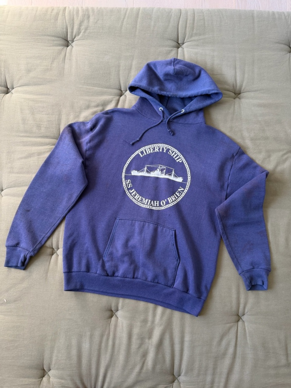 Vintage US Navy Hoodie SS Jeremiah Obrien XL